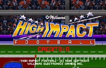 High Impact Football (rev LA3 12/27/90) screen shot title